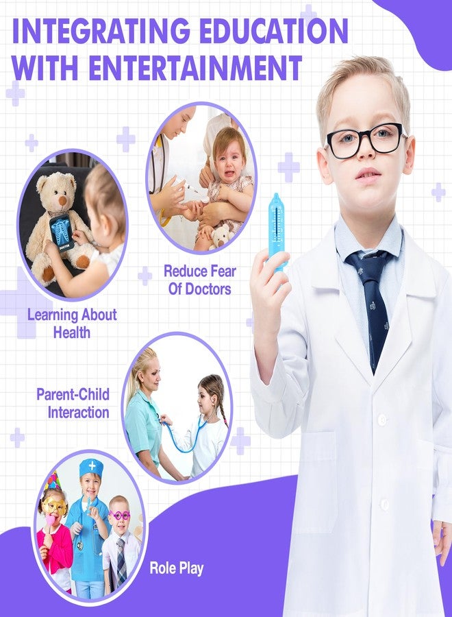 IVENRXIU Kids Doctors Play Set, 15 Pcs Doctor Kit for Toddlers 3-5, Doctor Set with Real Stethoscope, Pretend Play Toys for Kids Boys and Girls, Halloween Christmas Birthday Gifts - Image 4